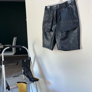 Leather shorts